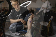 It symbolises resistance: Ukrainians get tattoos to back war effort
