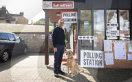 Sadiq Khan, Mayor of London at his local polling station, Tooting, London