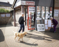 Sadiq Khan, Mayor of London at his local polling station, Tooting, London