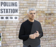 Sadiq Khan, Mayor of London at his local polling station, Tooting, London
