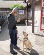 Sadiq Khan, Mayor of London at his local polling station, Tooting, London