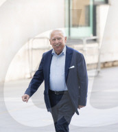 Sir Robert Neill arriving at the BBC, Broadcasting House, London