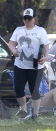 Kelly Clarkson puts her drama with ex-husband Brandon Blackstock to one side as she takes their two kids to a soccer game in LA on MotherÍs Day Weekend.
