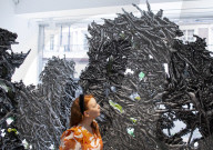 Press preview of Cristina Iglesias at Gagosian gallery.
