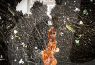 Press preview of Cristina Iglesias at Gagosian gallery.