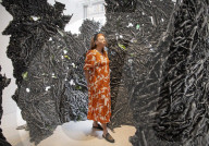 Press preview of Cristina Iglesias at Gagosian gallery.