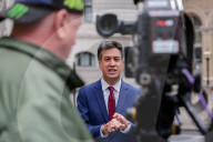 Ed Miliband attends the Sunday Morning Show at at BBC
