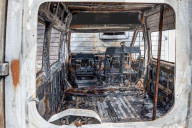 NEWS - Ukraine-Krieg: Im Krieg zerstörte Autos in Irpin