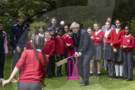 PM Boris Johnson Middlesex Day Cricket Bourne Primary School