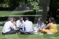 Hot weather in London, St James’s Park, London, UK.Hot weather in Londons St Jamess Park