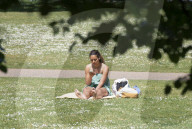 Hot weather in London, St James’s Park, London, UK.Hot weather in Londons St Jamess Park