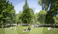 Hot weather in London, St James’s Park, London, UK.Hot weather in Londons St Jamess Park