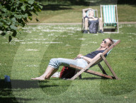 Hot weather in London, St James’s Park, London, UK.Hot weather in Londons St Jamess Park