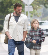 PREMIUM EXCLUSIVE Ben Affleck Enjoys Daddy While Strolling With Son Sam