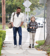 PREMIUM EXCLUSIVE Ben Affleck Enjoys Daddy While Strolling With Son Sam
