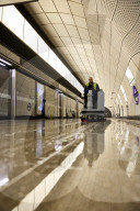 TFL Chief Operating Officer Andy Lord looks around the Elizabeth Line Paddington station ahead of the opening on 24 May