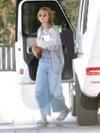 Kaley Cuoco shows off her edgy fashion sense as she arrives at The Hollywood Roosevelt hotel for an afternoon meeting.