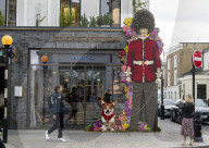 Floral displays celebrating the Queen's Platinum Jubilee are seen at the Chelsea in Bloom 2022 in London 