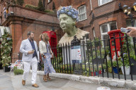 Floral displays celebrating the Queen's Platinum Jubilee are seen at the Chelsea in Bloom 2022 in London 