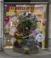 Floral displays celebrating the Queen's Platinum Jubilee are seen at the Chelsea in Bloom 2022 in London 