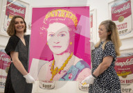 Unveiling of Andy Warhol's 1985 Queen Elizabeth II of the United Kingdom at Phillips auction House