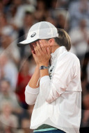 TENNIS - Roland Garros 2022: Die Polin Iga Swiatek feiert ihren Sieg gegen die US-Amerikanerin Coco Gauff