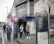 Colliers Wood Tube station closed due to RMT Tube Strike.