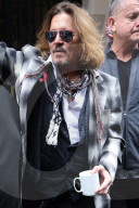 Johnny Depp leaves his hotel in Birmingham