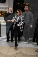 Johnny Depp leaves his hotel in Birmingham