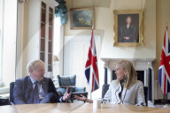 Prime Minister Boris Johnson with the US Ambassador Hartley