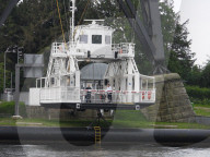FEATURE - Wieder in Betrieb: Die neue Schwebefähre über den Nord-Ostsee-Kanal bei Rendsburg