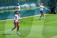 TENNIS - Rafael Nadal beim Training auf dem Rasen in London
