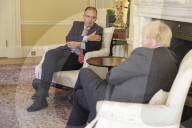 PM Boris Johnson and Health Sec meet CEO Moderna Stéphane Bancel