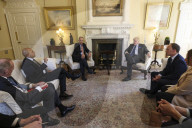 PM Boris Johnson and Health Sec meet CEO Moderna Stéphane Bancel