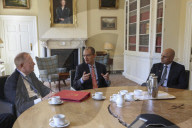 PM Boris Johnson and Health Sec meet CEO Moderna Stéphane Bancel