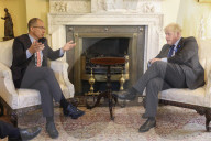 PM Boris Johnson and Health Sec meet CEO Moderna Stéphane Bancel