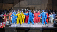 Dress rehearsal of Migrations by the Welsh National Opera at the Wales Millennium Centre, Cardiff, Wales