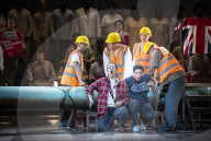 Dress rehearsal of Migrations by the Welsh National Opera at the Wales Millennium Centre, Cardiff, Wales