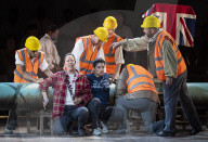 Dress rehearsal of Migrations by the Welsh National Opera at the Wales Millennium Centre, Cardiff, Wales
