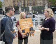 Prospect Union demonstration in Parliament Square, Westminster, London