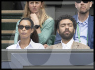 PEOPLE - Boris Beckers Freundin Lilly de Carvalho und Sohn Noah am dritten Tag der Wimbledon Tennis Championships in London