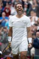 TENNIS - Wimbledon: Rafael Nadal jubelt nach seinem Sieg in der zweiten Runde
