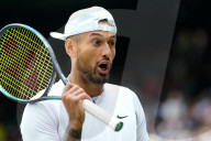 TENNIS - Die Freundin von Nick Kyrgios, Costeen Hatzi, beim Spiel Kyrgios-Tsitsipas 