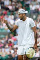 TENNIS - Die Freundin von Nick Kyrgios, Costeen Hatzi, beim Spiel Kyrgios-Tsitsipas 