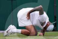 TENNIS - Die Freundin von Nick Kyrgios, Costeen Hatzi, beim Spiel Kyrgios-Tsitsipas 