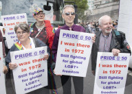 Pride in London parade, Park Lane to Trafalgar Square, London.