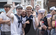 Pride in London parade, Park Lane to Trafalgar Square, London.
