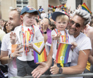 Pride in London parade, Park Lane to Trafalgar Square, London.