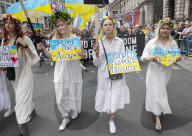 Pride in London parade, Park Lane to Trafalgar Square, London.