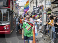 Pride in London parade, Park Lane to Trafalgar Square, London.